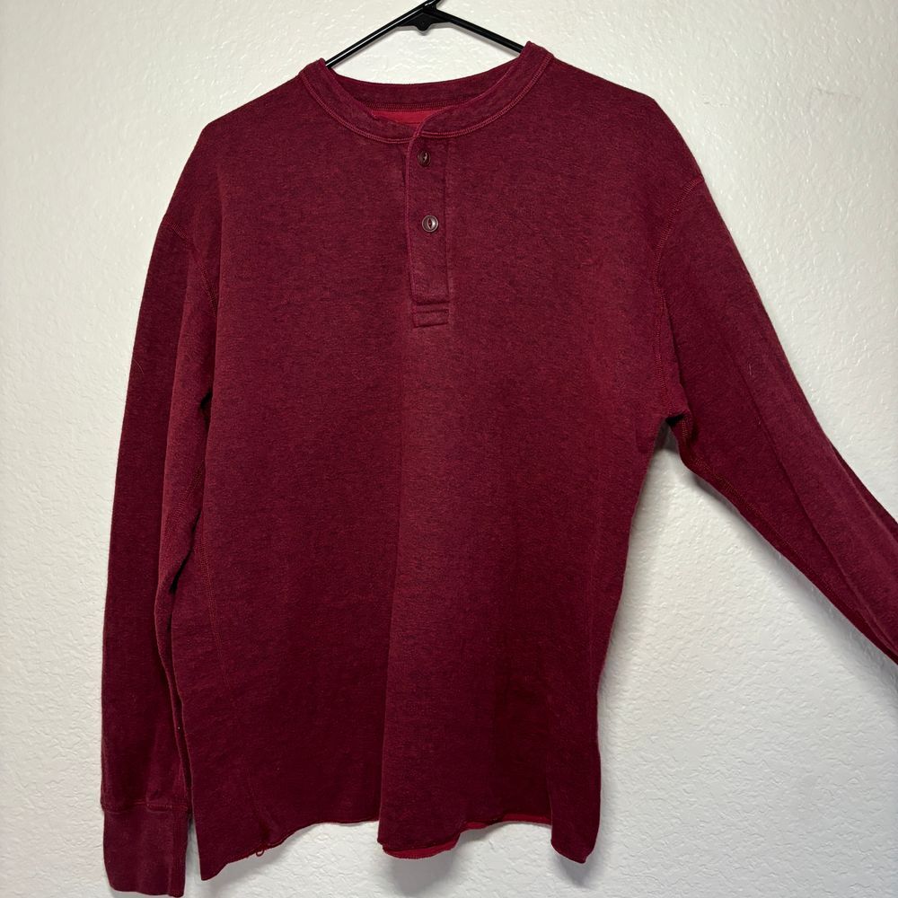 LL Bean long sleeve cotton wool blend - Red - Size L